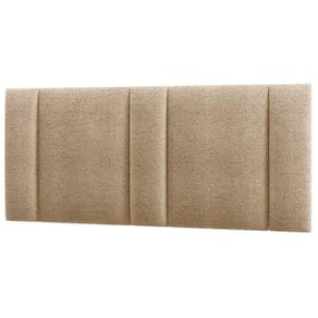 Cabeceira Estofada Iluminação Led Cama Casal Queen Size 160 Cm Cor:buclé Bege