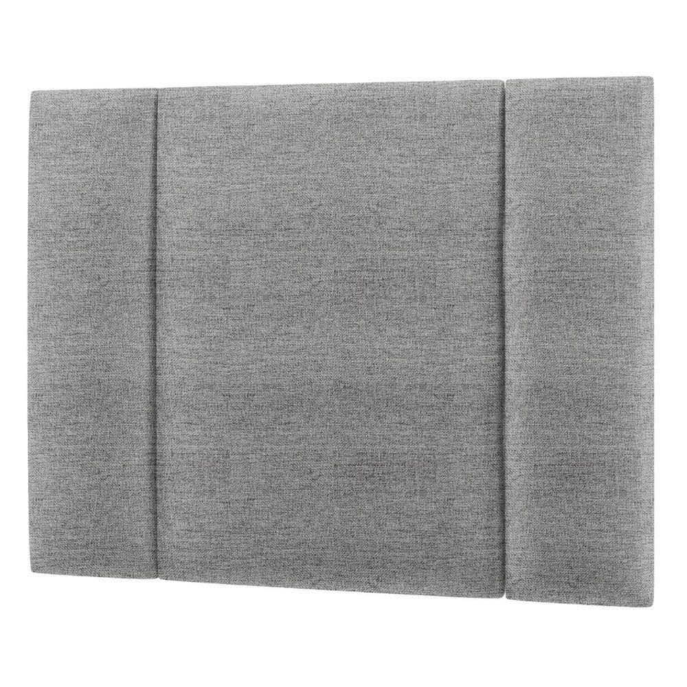 Cabeceira Estofada Cama Box Solteiro Com Led Moderna 90 Cm Cor:linho Cinza