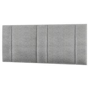 Cabeceira Estofada Cama Casal Queen Size Com Led Moderna 160 Cm Cor:linho Cinza