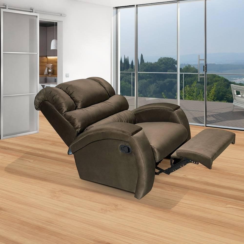 Cadeira Do Papai Retrátil E Reclinável Veludo Imperatriz Império Marrom