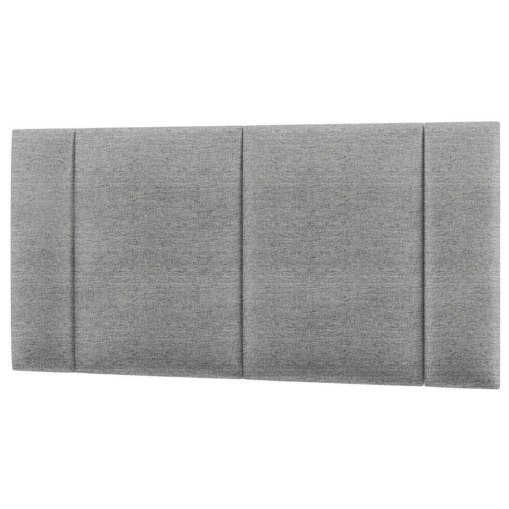 Cabeceira Estofada Cama Box Casal Com Led Moderna 140 Cm Cor:linho Cinza