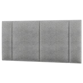 Cabeceira Estofada Cama Box Casal Com Led Moderna 140 Cm Cor:linho Cinza