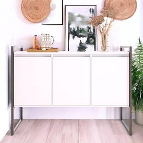 Buffet 3 Portas Sala De Estar Lisboa Branco Preto Branco Preto