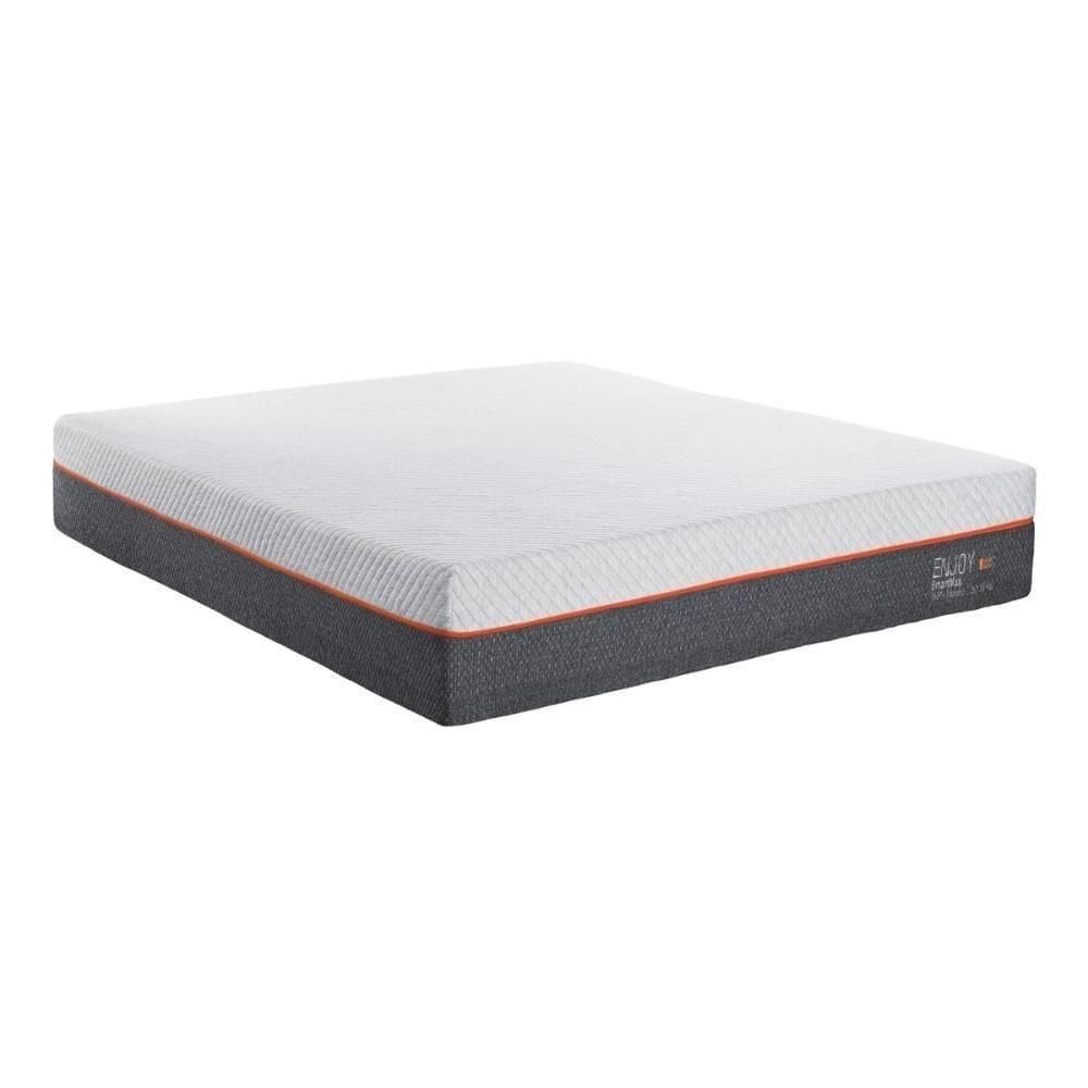 Colchão Casal Bed In A Box Enjoy Smartmax 138x188cm Espuma Mista Inducol Cr449c Branco/cinza Branco/cinza