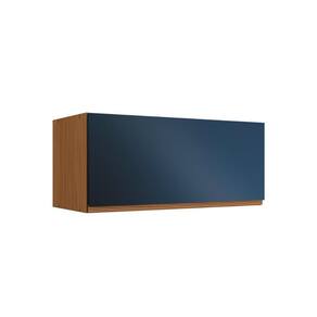 Armário De Cozinha Modulado Ciela R648 C/ 1 Porta Basculante 80cm Canela/azul Profundo - Kappesberg