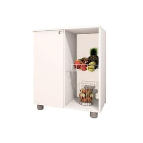 Balcão Fruteira Cozinha âmbar C/ 1 Porta 70cm Branco - Telasul