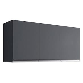 Armário Aéreo 120cm 3 Portas Andréia Cinza - Ajl Móveis
