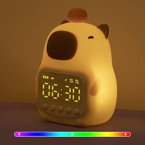 Despertador Aokpsrt Capybara para crianças com luz noturna e USB
