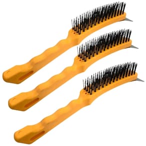 Kit 3 Escova De Aço Carbono Western Com Raspador