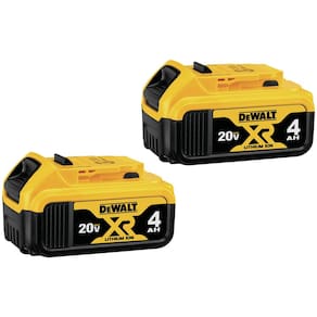 Bateria DEWALT 20V MAX* XR 4,0 Ah, pacote com 2 unidades (DCB204-2)