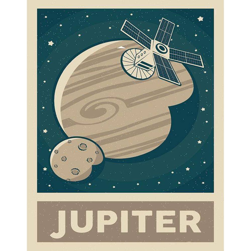 Kit 3 Placas Decorativa Espaço - Planeta Jupiter
