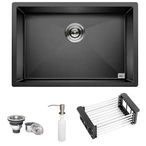 Cuba Preta Quadrada Inox Cozinha Pia Embutir Sobrepor