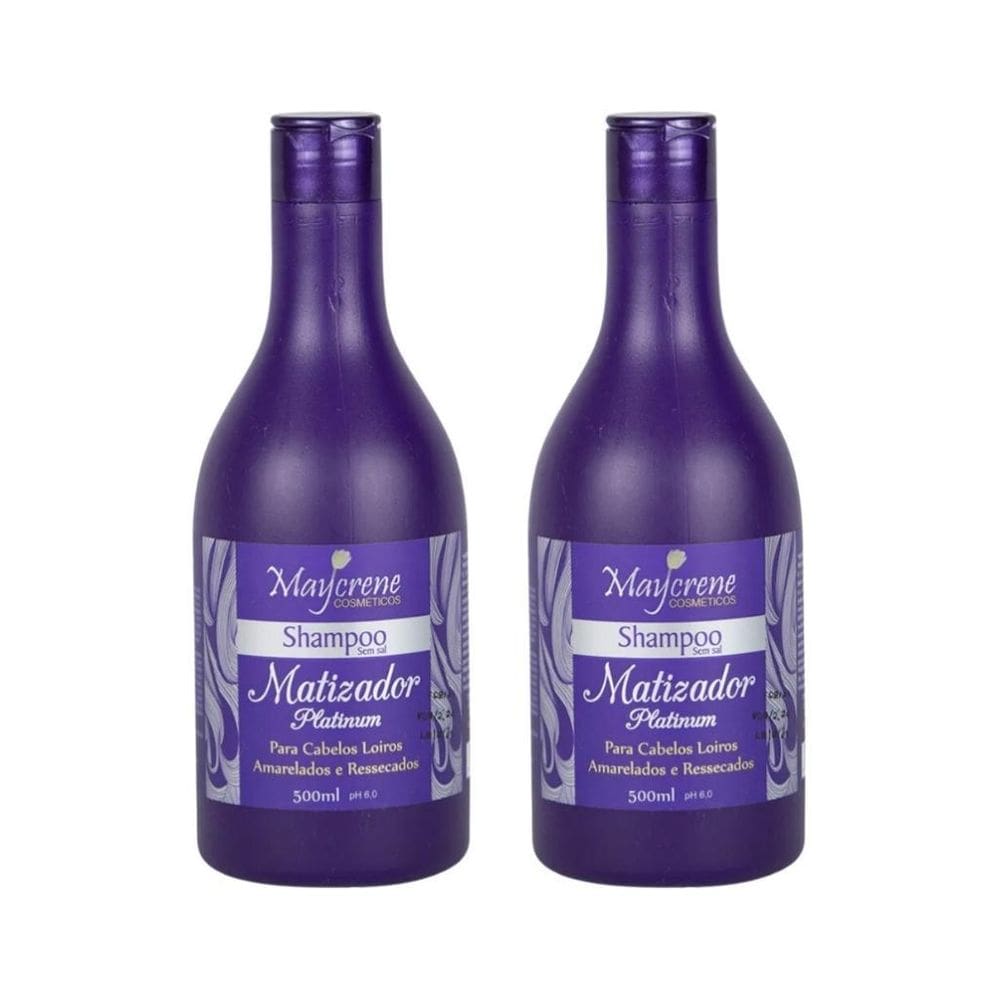 Condicionador Maycrene Matizador Platinum 500Ml - Kit 2Un