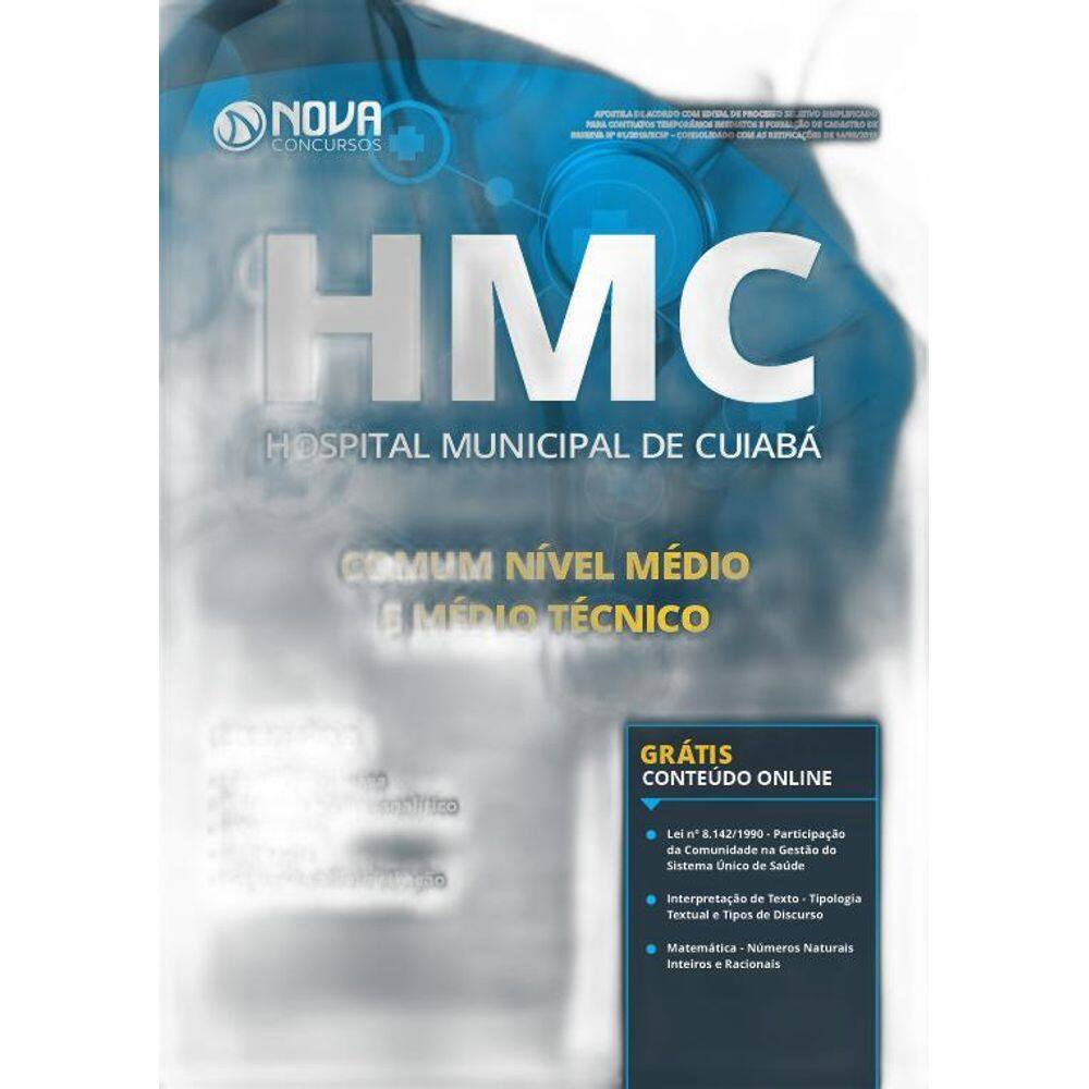 Apostila HMC MT 2019  Nível Médio e Médio Técnico