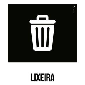 Kit 3 Placas Desenho - Lixeira