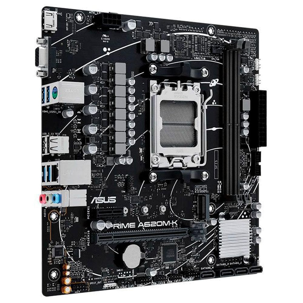 Placa Mãe Asus Prime A620M-K,Am5, Ddr5, Micro Atx