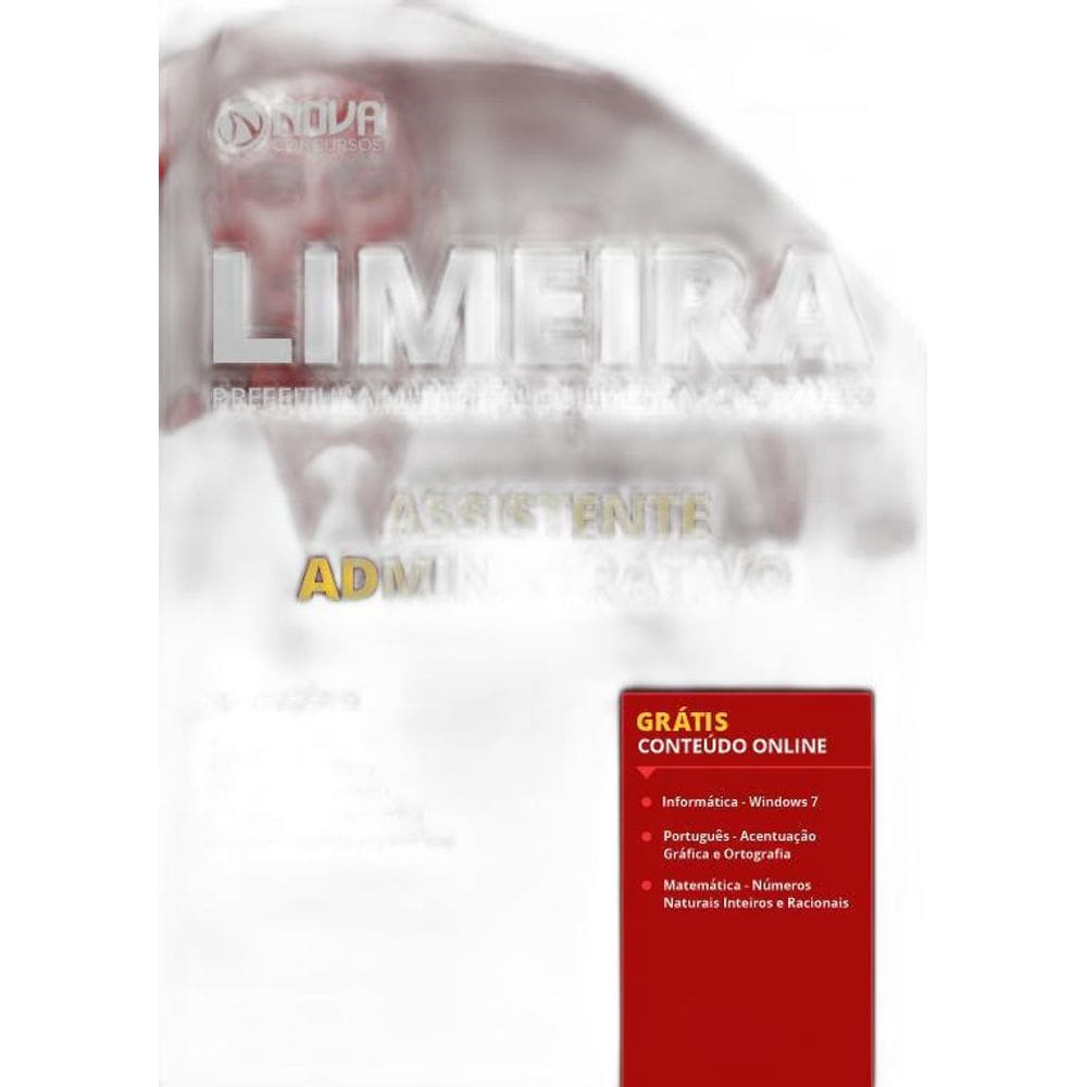 Apostila Concurso Limeira Sp - Assistente Administrativo