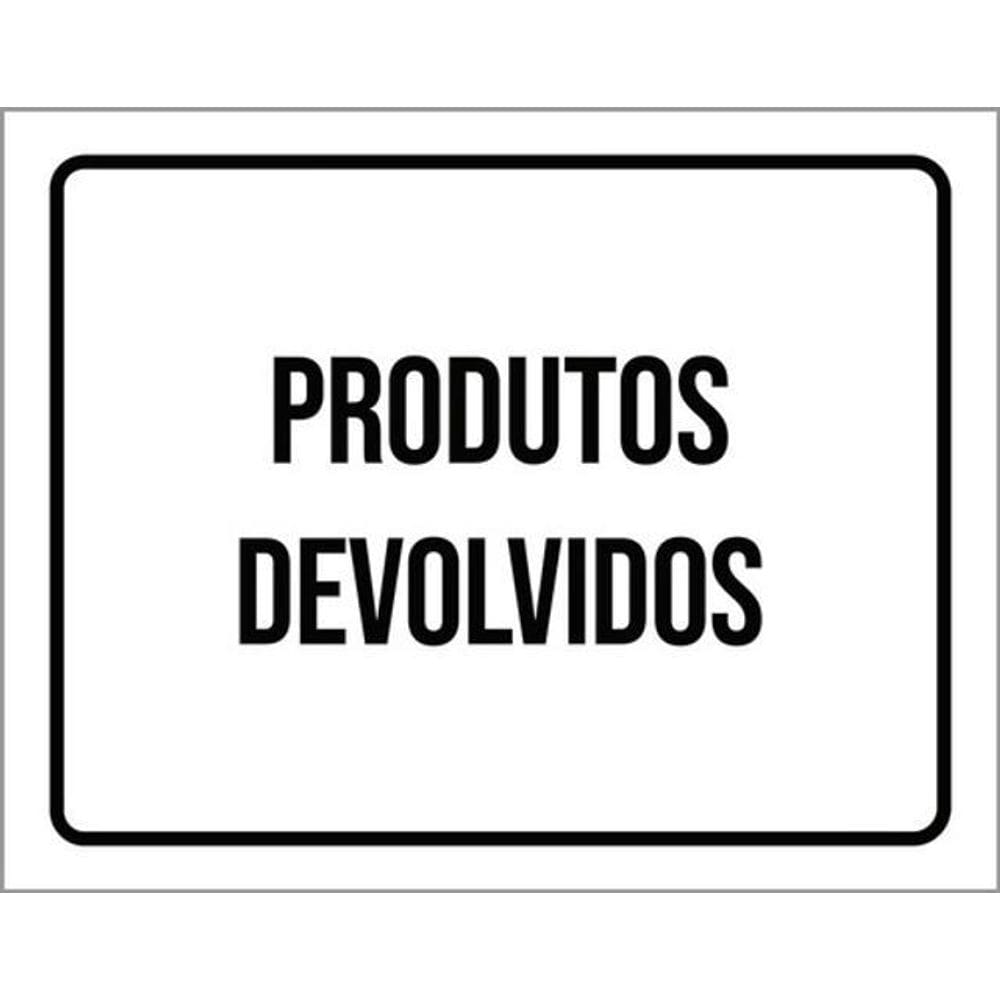 Kit 3 Placas Produtos Devolvidos