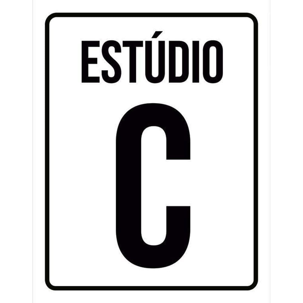 Placa Sinalização - Estúdio C 36X46