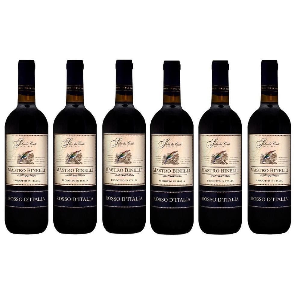 Kit 6 Vinho Tinto Seco Italiano Mastro Binelli Rosso Ditalia
