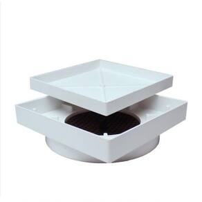 Kit 4 Ralos Inteligente Oculto Seca Piso 10x10 Cm Para Porcelanato Cerâmica Concreto Madeira Cor Branco