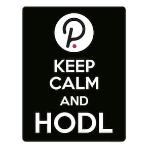 Placa Decoraçao - Keep Calm Hodl Hold Polkadot Dot 36X46