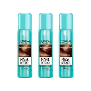 Coloraçao Loreal Magic Retouch 75Ml Spray Castanho Claro-3Un