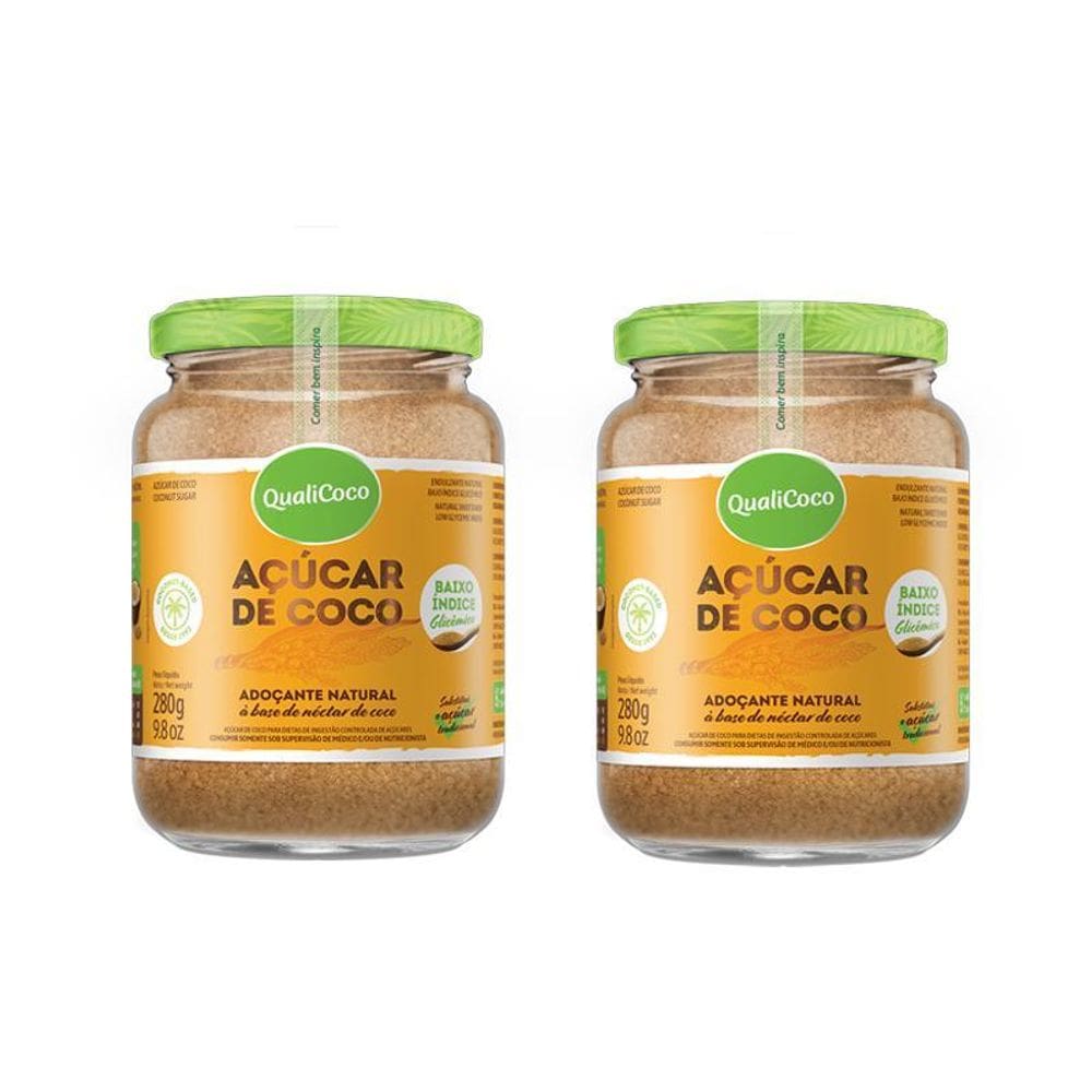 Kit 2X: Açúcar De Coco Qualicoco 280G