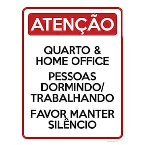Kit 3 Placas Atenção Quarto Home Office Faça Silêncio