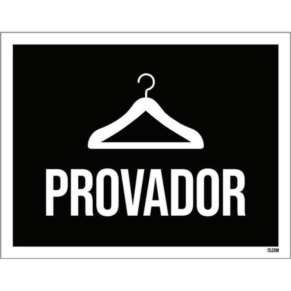 Kit 3 Placas Sinalização - Provador Cabide