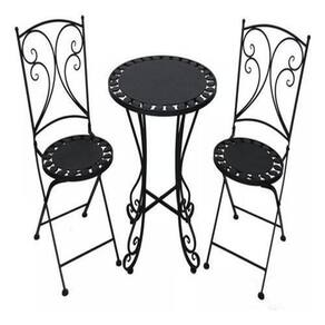 Conjunto Dobrável Varanda E Jardim Aço 3 Peças - Classic