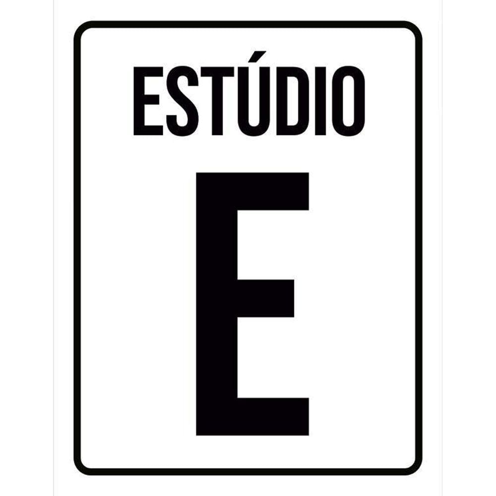 Placa Sinalização - Estúdio E 36X46