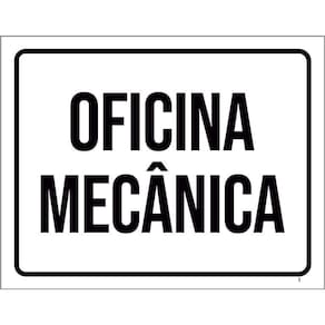 Placa De Sinalização - Oficina Mecânica 36X46