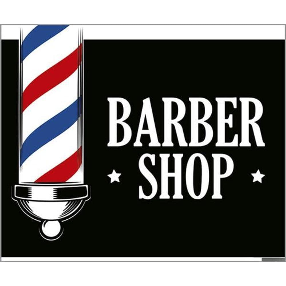 Kit 3 Placas Sinalização - Barber Shop