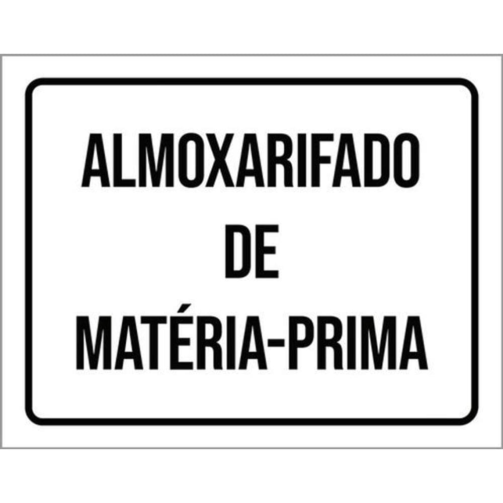 Kit 3 Placas Almoxarifado De Matéria Prima