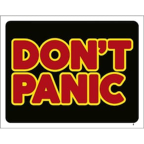 Kit 3 Placas Decorativa - Don`T Panic