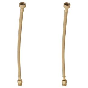 Kit 2 Engate Mangueira Flexível Dourado Trançado Inox 60Cm