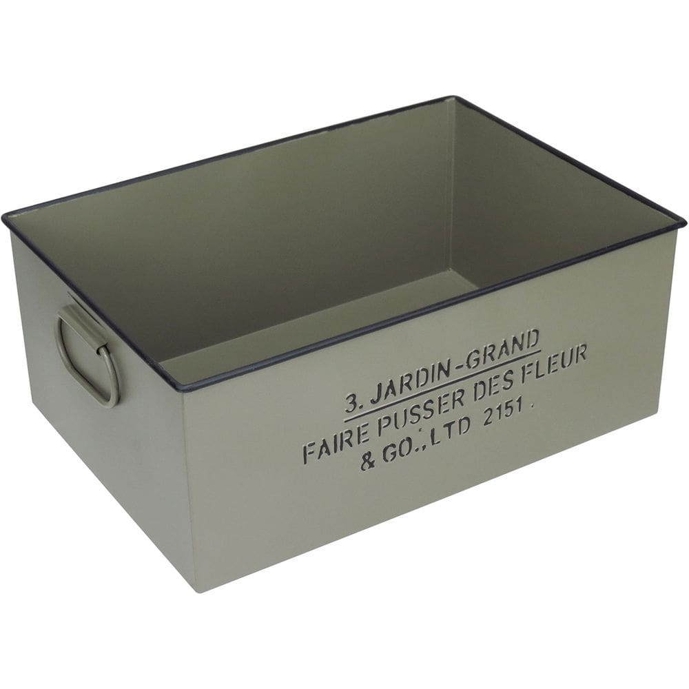 CAIXA DECORATIVA ORGANIZADORA HOME&CO METAL 12x30x21cm CINZA