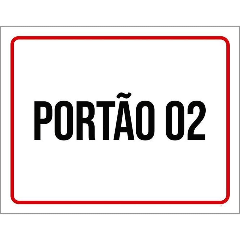 Placa Sinalização - Portão 02 Entrada 36X46