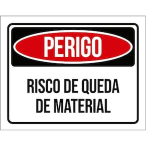 Placa Perigo Risco De Quedade Material 36X46