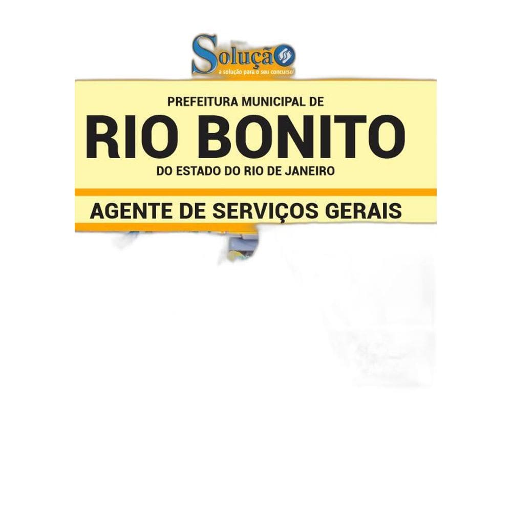 Apostila Rio Bonito Rj 2019 - Agente De Serviços Gerais