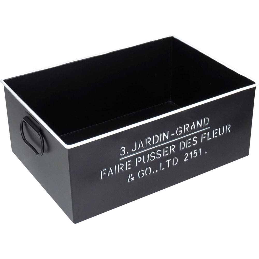 CAIXA DECORATIVA ORGANIZADORA HOME&CO METAL 12x30x21cm PRETO