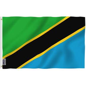 Bandeira Anley Tanzânia 90x150cm Poliéster Cor Viva