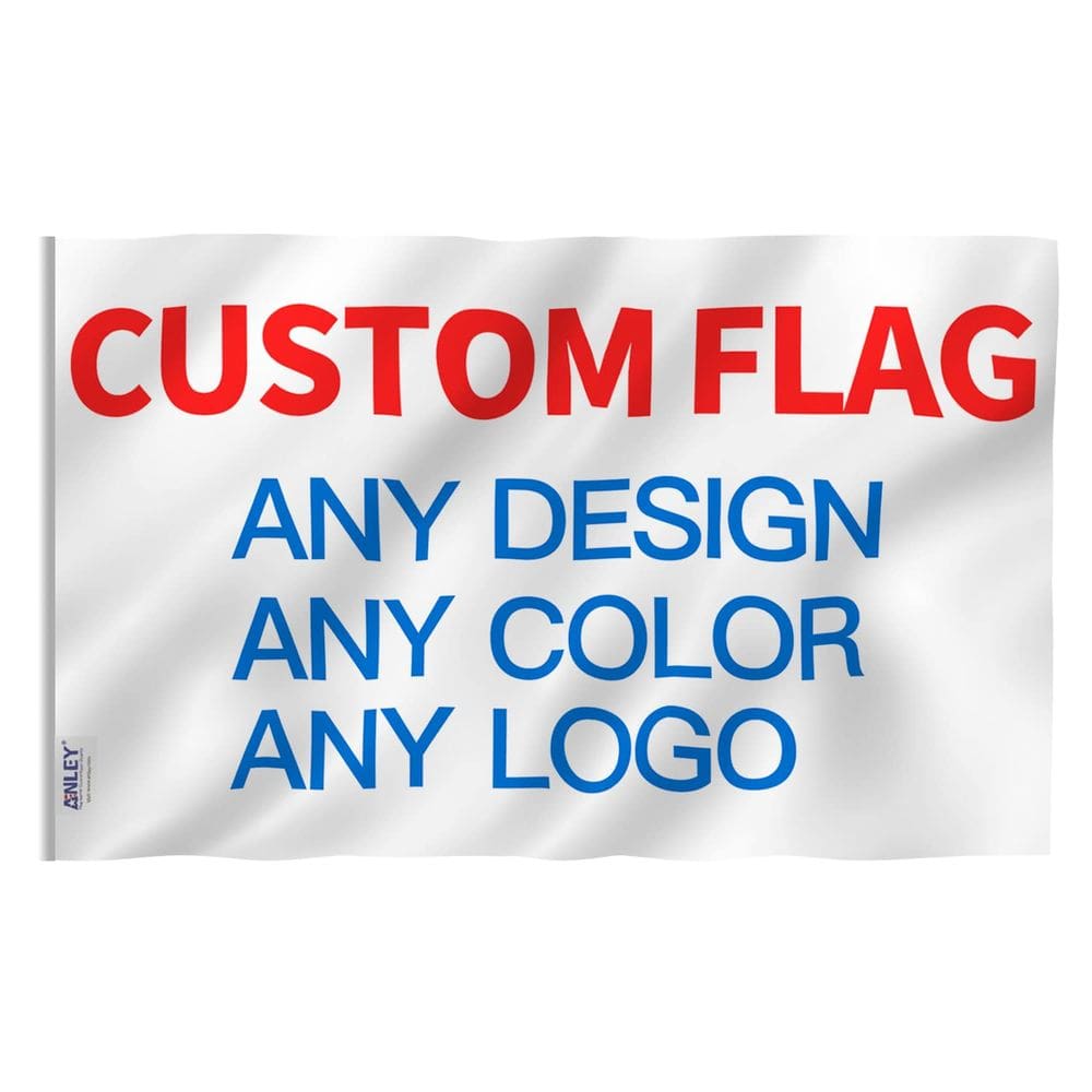 Bandeira personalizada Anley Rip-Proof, dupla face, 90x150cm, ao ar livre
