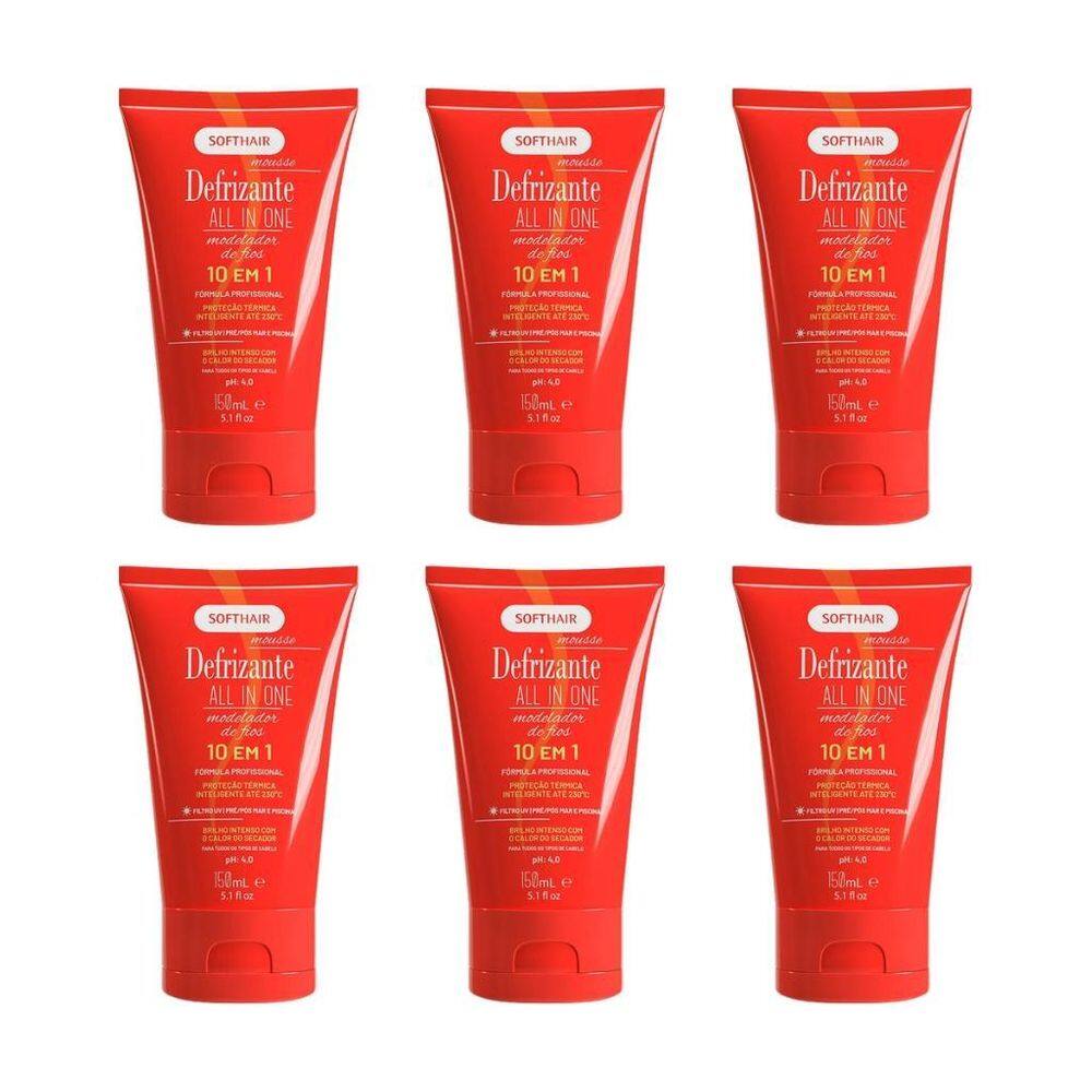 Defrizante Soft Hair 150G All In One - Kit Com 6Un