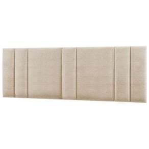 Cabeceira Estofada Iluminação Led Stella Cama King Size 200 Cm Linho Bege