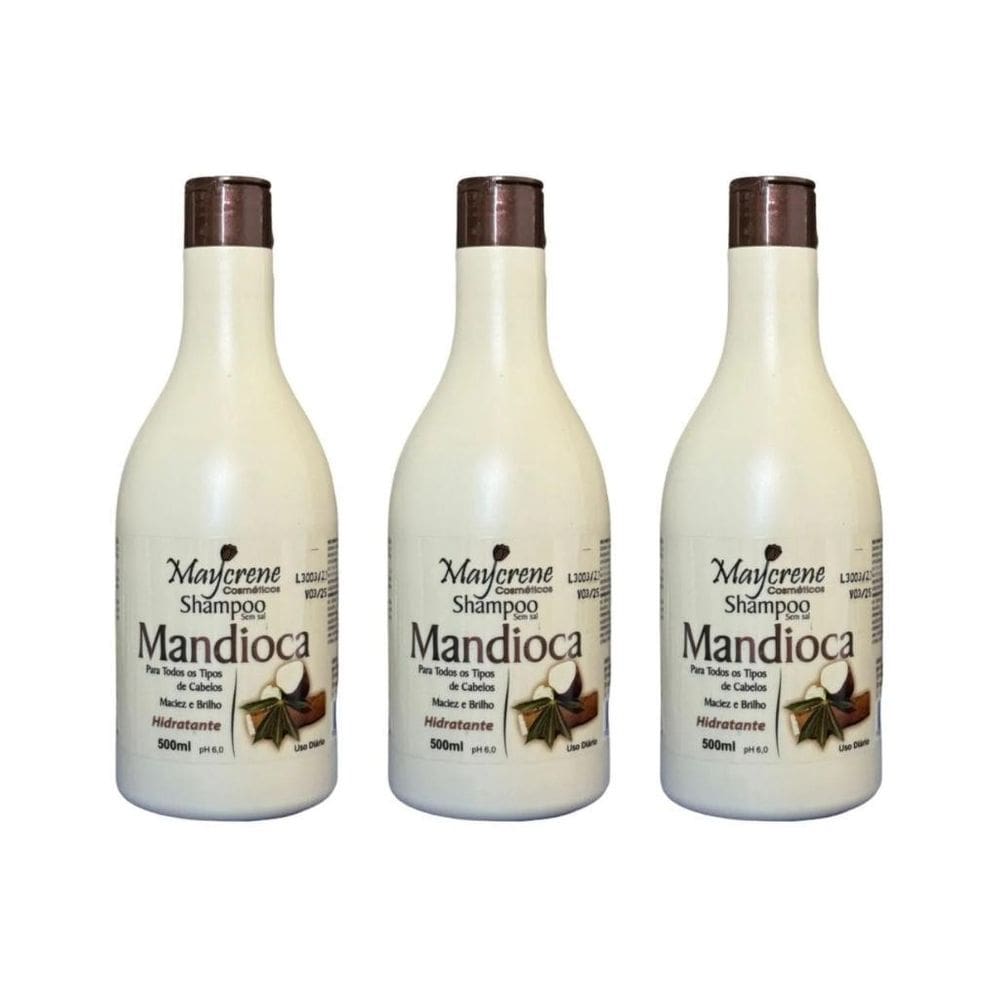 Condicionador Maycrene Mandioca 500Ml - Kit Com 3Un