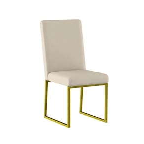 Cadeira Para Mesa Jantar Com Base De Ferro Dourado - Balaqui Marsala