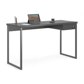 Mesa Home Office Escrivaninha Industriale 1,36 Preta Com Gaveteiro
