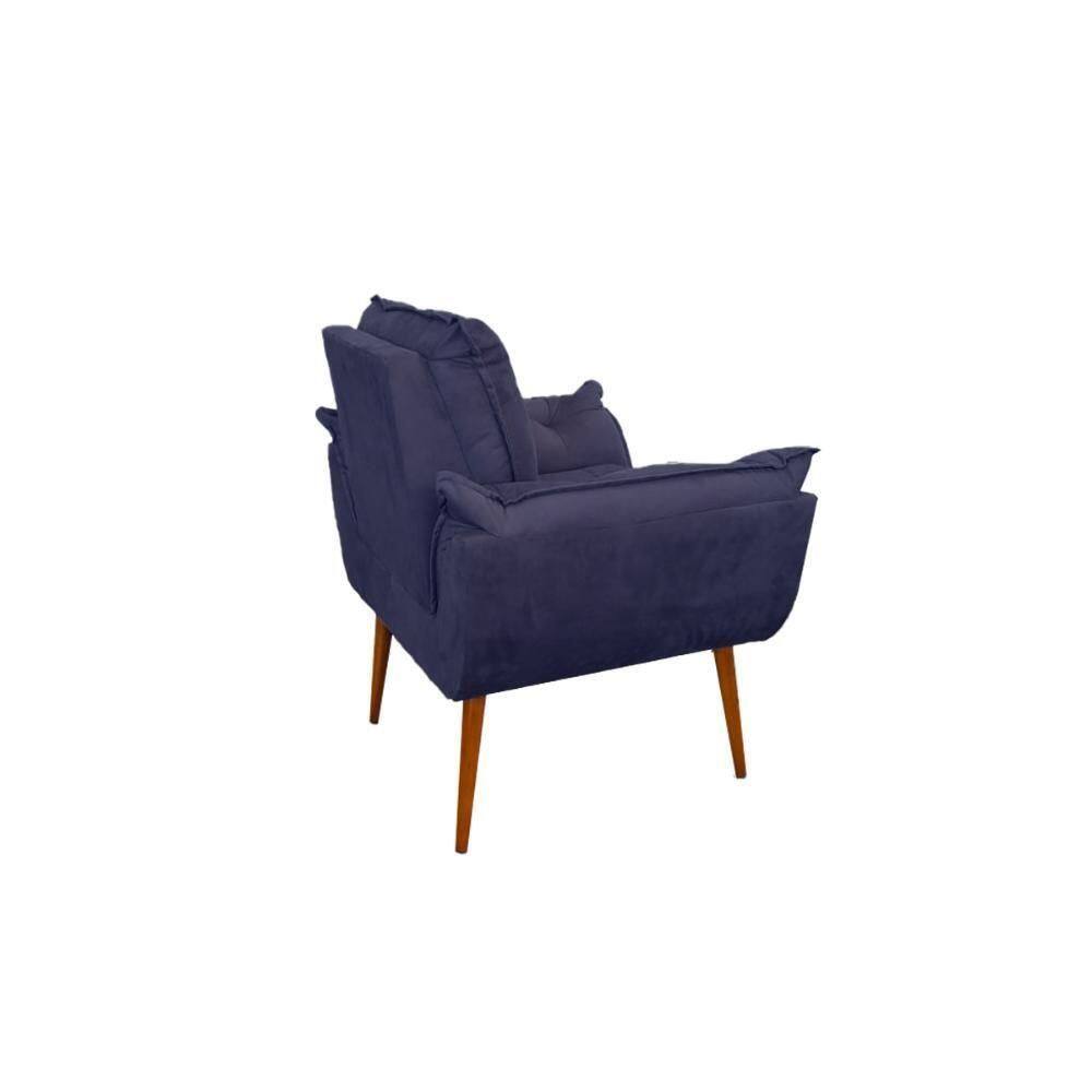 Kit 04 Cadeiras Poltronas De Luxo Opala Azul Turquesa